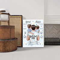 Personalizuota 2 Berniuku Gimimo Metrikų Iliustracija ant drobės  Drobe -  dovanokis.lt