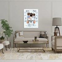 Personalizuota 2 Berniuku Gimimo Metrikų Iliustracija ant drobės  Drobe -  dovanokis.lt