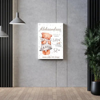 Personalizuota Vaiko Gimimo Metrikų Iliustracija ant drobės  Drobe -  dovanokis.lt