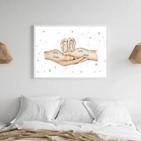 Personalizuotas plakatas su šeimos narių rankomis, 1-3 vaikai  Customizer -  dovanokis.lt