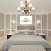 Personalizuota iliustracija ant drobės su šeimos narių rankomis, 1-3 vaikai  Drobe -  dovanokis.lt