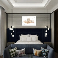 Personalizuota iliustracija ant drobės su šeimos narių rankomis, 1-3 vaikai  Drobe -  dovanokis.lt