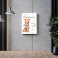 Personalizuota Vaiko Gimimo Metrikų Iliustracija ant drobės  Drobe -  dovanokis.lt