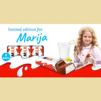 Personalizuota Kinder 8 batonėlių šokoladinė dėžutė su jūsų nuotrauka  Šokoladas -  dovanokis.lt