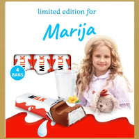 Personalizuota Kinder 4 batonėlių šokoladinė dėžutė su jūsų nuotrauka TeeInBlue Šokoladas