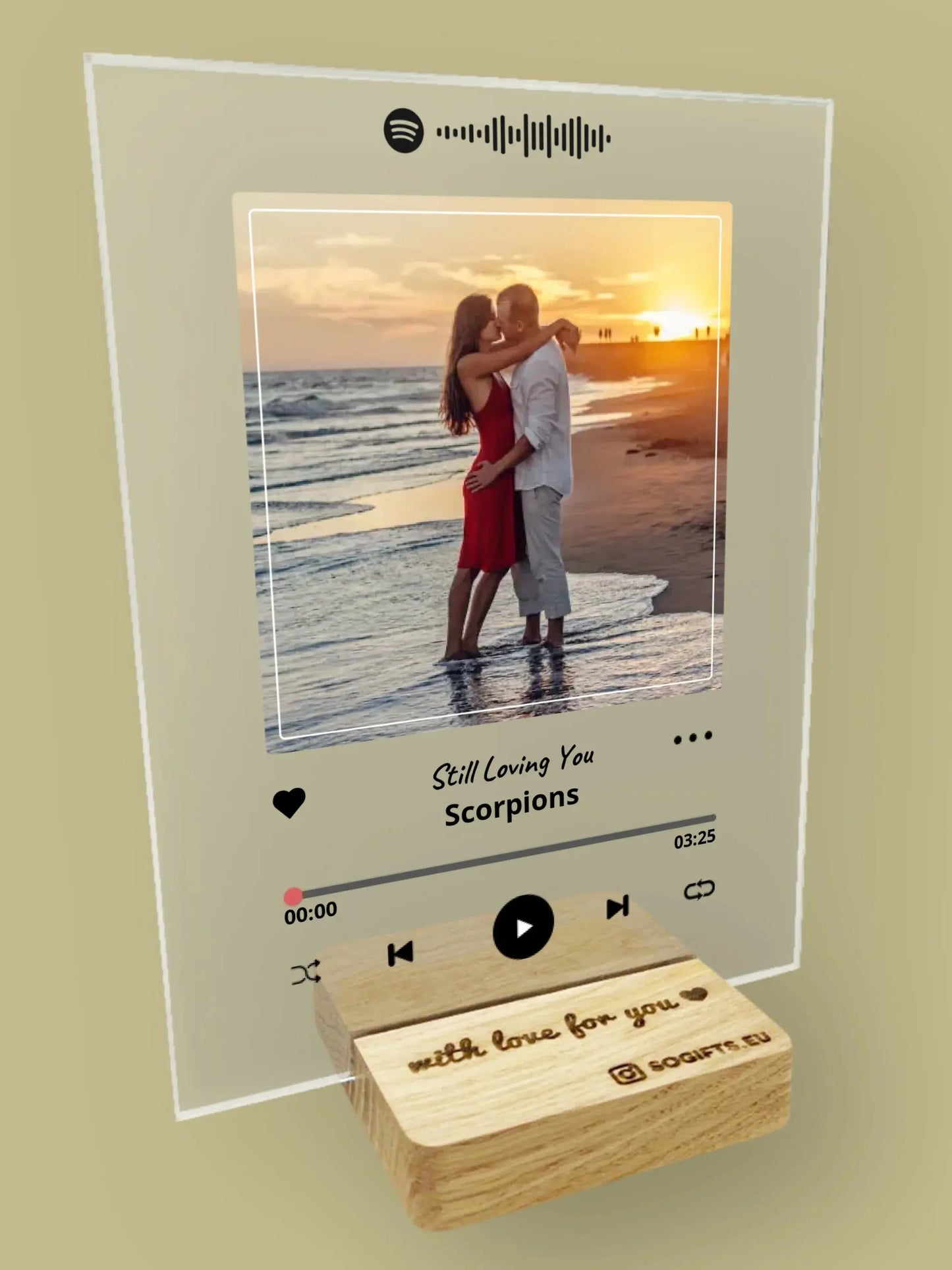 Personalizuotas "Spotify" stiklinis posteris su jūsų nuotrauka TeeInBlue Stiklas