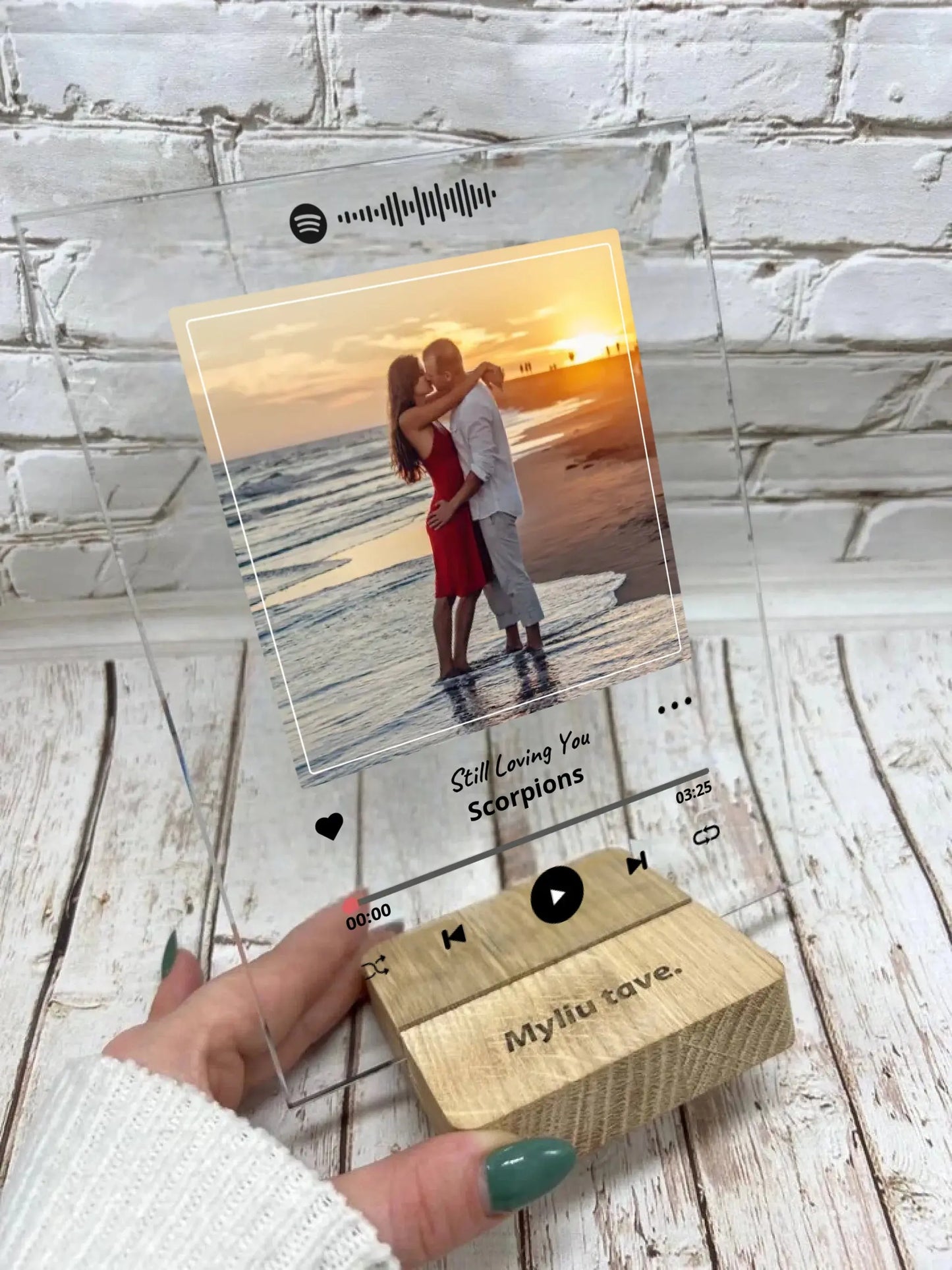 Personalizuotas "Spotify" stiklinis posteris su jūsų nuotrauka TeeInBlue Stiklas