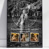 Personalizuotas žvaigždžių žemėlapis, plakatas su rėmeliu  Posteris(Plakatas) -  dovanokis.lt