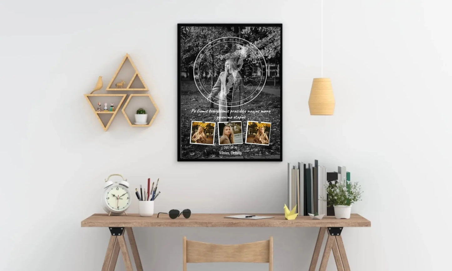 Personalizuotas žvaigždžių žemėlapis, plakatas su rėmeliu  Posteris(Plakatas) -  dovanokis.lt