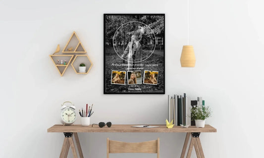 Personalizuotas žvaigždžių žemėlapis, plakatas su rėmeliu  Posteris(Plakatas) -  dovanokis.lt