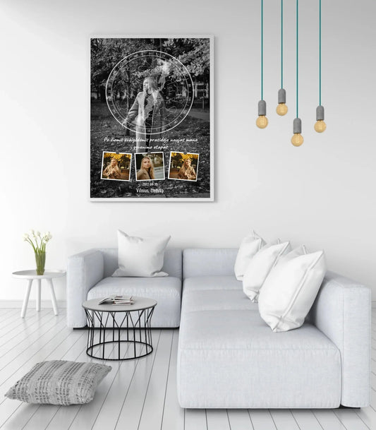 Personalizuotas žvaigždžių žemėlapis, plakatas su rėmeliu  Posteris(Plakatas) -  dovanokis.lt