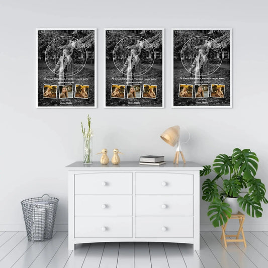 Personalizuotas žvaigždžių žemėlapis, plakatas su rėmeliu  Posteris(Plakatas) -  dovanokis.lt