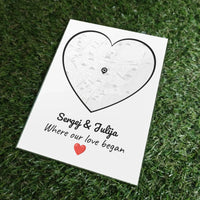 Personalizuotas Meilės žemėlapio stiklinis posteris su jūsų buvimo vieta  Stiklas -  dovanokis.lt