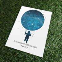 Personalizuotas vaikiškas žvaigždžių žemėlapis berniukui, stiklinis posteris  Stiklas -  dovanokis.lt