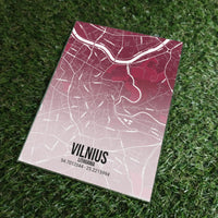 Personalizuotas miesto žemėlapio stiklinis posteris su jūsų pasirinkta vieta  Stiklas -  dovanokis.lt