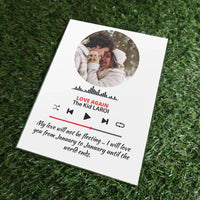 Personalizuotas muzikos grotuvo stiklinis posteris su jūsų nuotrauka  Stiklas -  dovanokis.lt