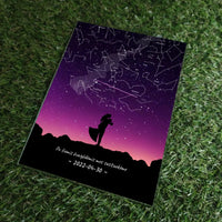 Personalizuotas žvaigždžių žemėlapis, stiklinis posteris. DVNS-002B  Stiklas -  dovanokis.lt