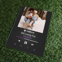 Personalizuotas Spotify muzikos grotuvo stiklinis posteris su jūsų nuotrauka, daina ir spotify kodu  Stiklas -  dovanokis.lt