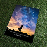 Personalizuotas žvaigždžių žemėlapis, stiklinis posteris. DVNS-003C  Stiklas -  dovanokis.lt