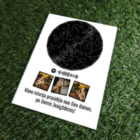 Personalizuotas žvaigždžių žemėlapis, stiklinis posteris. DVNS-026  Stiklas -  dovanokis.lt