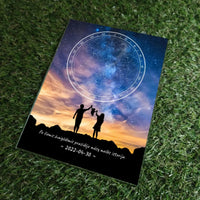 Personalizuotas žvaigždžių žemėlapis, stiklinis posteris. DVNS-003A  Stiklas -  dovanokis.lt