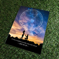 Personalizuotas žvaigždžių žemėlapis, stiklinis posteris. DVNS-003B  Stiklas -  dovanokis.lt