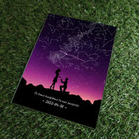 Personalizuotas žvaigždžių žemėlapis, stiklinis posteris. DVNS-002C  Stiklas -  dovanokis.lt