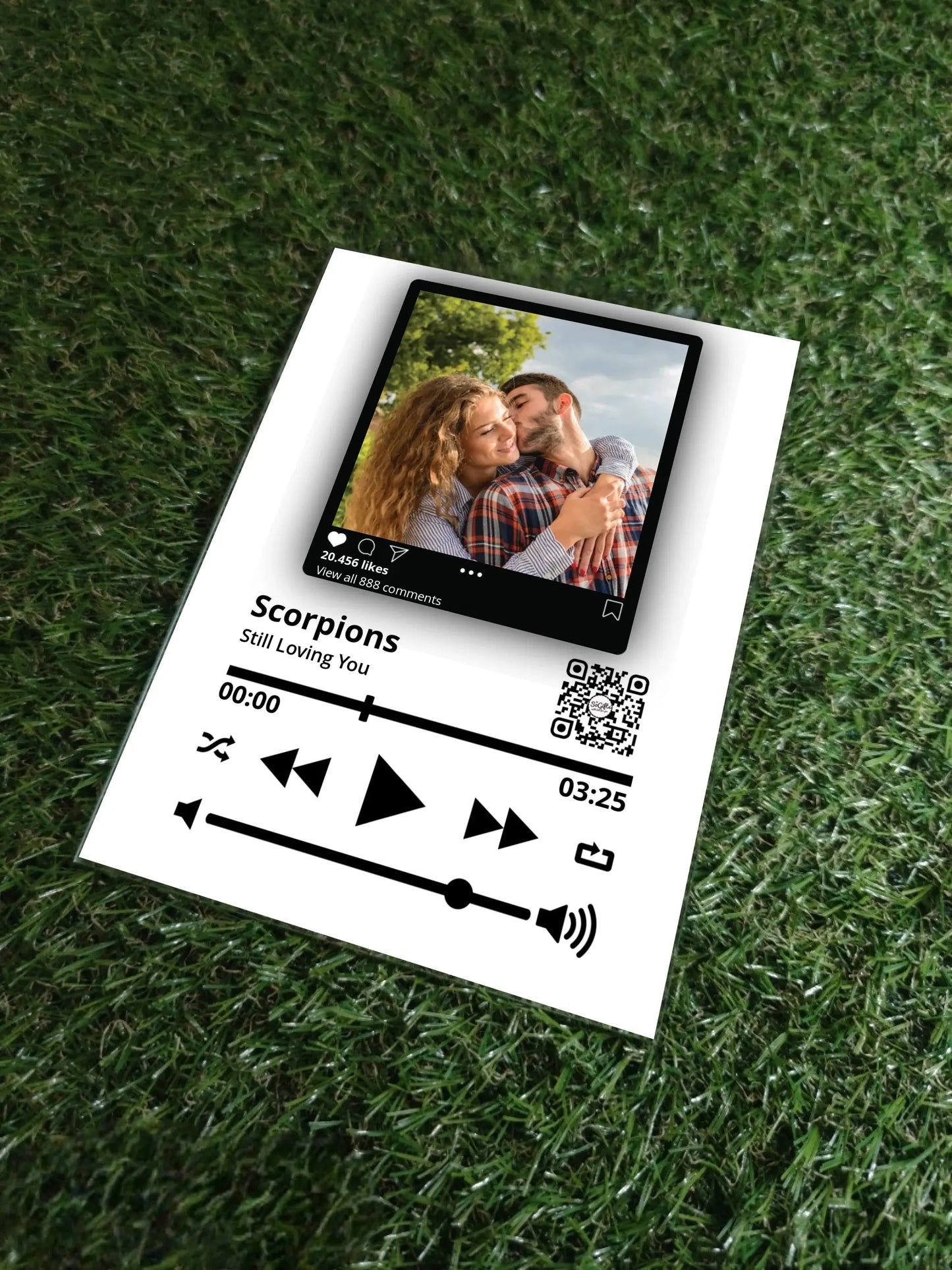 Personalizuotas muzikinis grotuvas "So Player + Instagram", stiklinis posteris. MZGR-001A  Stiklas -  dovanokis.lt