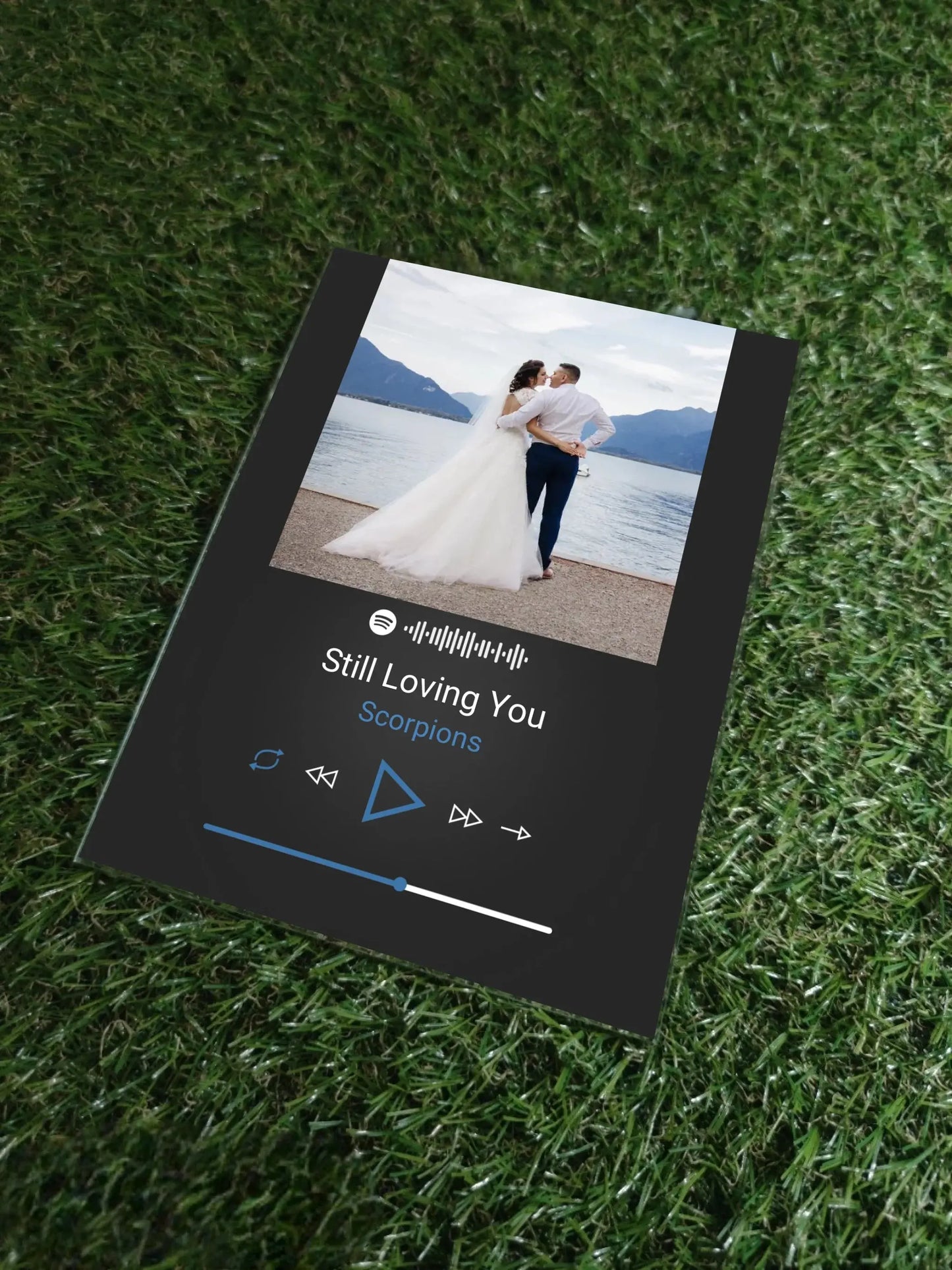 Personalizuotas muzikinis grotuvas "Spotify", stiklinis posteris. MZGR-001B  Stiklas -  dovanokis.lt