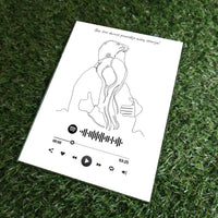 Personalizuotas muzikinis grotuvas "Spotify", stiklinis posteris. MZGR-014B  Stiklas -  dovanokis.lt