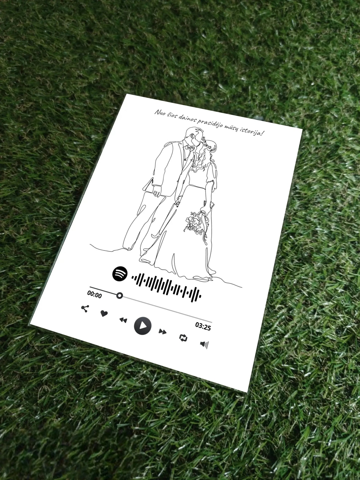 Personalizuotas muzikinis grotuvas "Spotify", stiklinis posteris. MZGR-014J  Stiklas -  dovanokis.lt