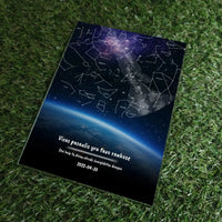 Personalizuotas žvaigždžių žemėlapis, stiklinis posteris. DVNS-019ЕА  Stiklas -  dovanokis.lt