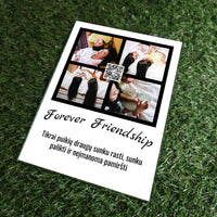Personalizuotas "Forever Friendship" dizaino kūrinys ant stiklo su jūsų nuotraukomis ir tekstu  Stiklas -  dovanokis.lt