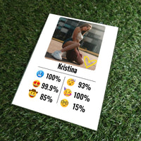 Personalizuotas "Emojis" kūrinys ant stiklo su jūsų nuotrauka ir vardu  Stiklas -  dovanokis.lt