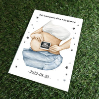 Personalizuota nėščiųjų echoskopijos tyrimo nuotrauką, stiklinis posteris ECH-001  Stiklas -  dovanokis.lt