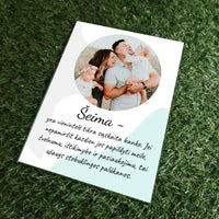 Personalizuotas šeimos iliustracijos spaudinys ant stiklo su jūsų nuotrauka SPD-001  Stiklas -  dovanokis.lt