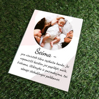 Personalizuotas šeimos iliustracijos spaudinys ant stiklo su jūsų nuotrauka SPD-002  Stiklas -  dovanokis.lt