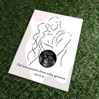 Personalizuota nėščiųjų echoskopijos tyrimo nuotrauką, stiklinis posteris ECH-003  Stiklas -  dovanokis.lt