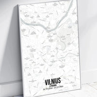 Personalizuotas viso spektro žemėlapis, plakatas su rėmeliu, su jūsų buvimo vieta  Poster -  dovanokis.lt