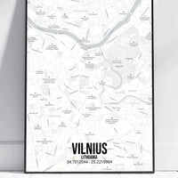 Personalizuotas viso spektro žemėlapis, plakatas su rėmeliu, su jūsų buvimo vieta  Poster -  dovanokis.lt