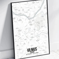 Personalizuotas viso spektro žemėlapis, plakatas su rėmeliu, su jūsų buvimo vieta  Poster -  dovanokis.lt