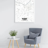 Personalizuotas viso spektro žemėlapis, plakatas su rėmeliu, su jūsų buvimo vieta  Poster -  dovanokis.lt