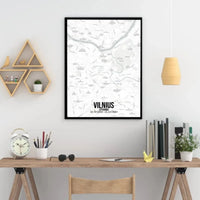 Personalizuotas viso spektro žemėlapis, plakatas su rėmeliu, su jūsų buvimo vieta  Poster -  dovanokis.lt