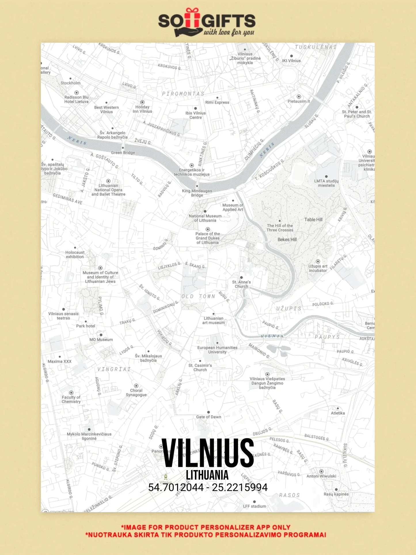 Personalizuotas viso spektro žemėlapis, plakatas su rėmeliu, su jūsų buvimo vieta  Poster -  dovanokis.lt