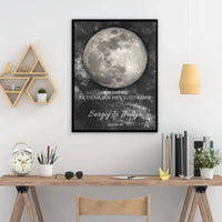 Personalizuotas mėnulio fazės plakatas, pritaikytas pagal datą ir vietą MNFZ-001  Customizer -  dovanokis.lt