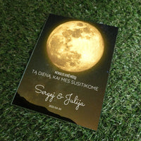 Personalizuotas mėnulio fazės stiklinis posteris, pritaikytas pagal datą ir vietą MNFZ-003  Stiklas -  dovanokis.lt