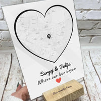 Personalizuotas Meilės žemėlapio stiklinis posteris su jūsų buvimo vieta  Stiklas -  dovanokis.lt