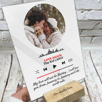 Personalizuotas muzikos grotuvo stiklinis posteris su jūsų nuotrauka  Stiklas -  dovanokis.lt