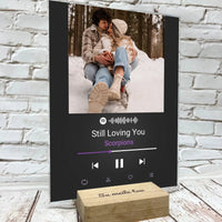 Personalizuotas Spotify muzikos grotuvo stiklinis posteris su jūsų nuotrauka, daina ir spotify kodu  Stiklas -  dovanokis.lt