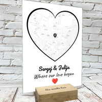 Personalizuotas Meilės žemėlapio stiklinis posteris su jūsų buvimo vieta  Stiklas -  dovanokis.lt